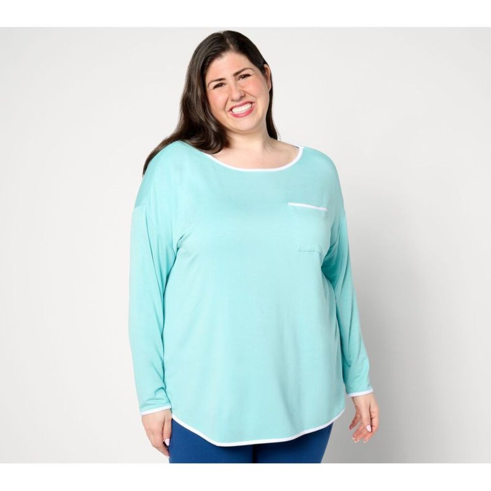 SUNNYLiFE Women's Top Sz XS Long-Sleeve Easy Pullover Blue A648403